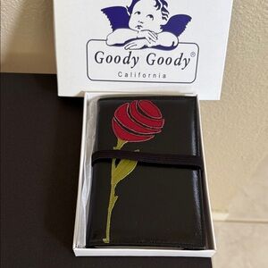 Black and Red Rose Wallet